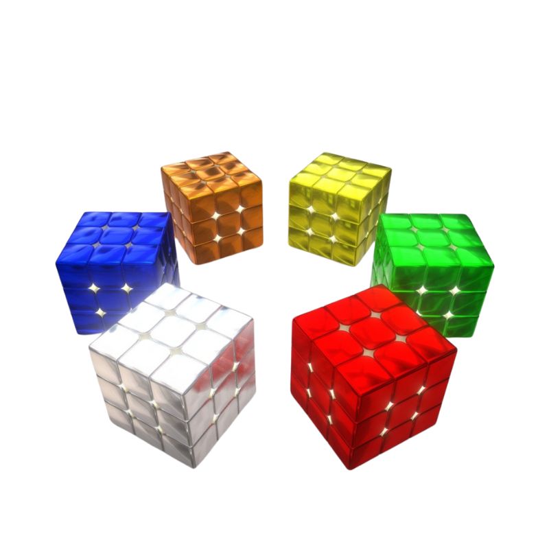DIY Magnetic Metallic Force Cube Bundle Cyclone Boys Metallic 3x3 (Magnetic)